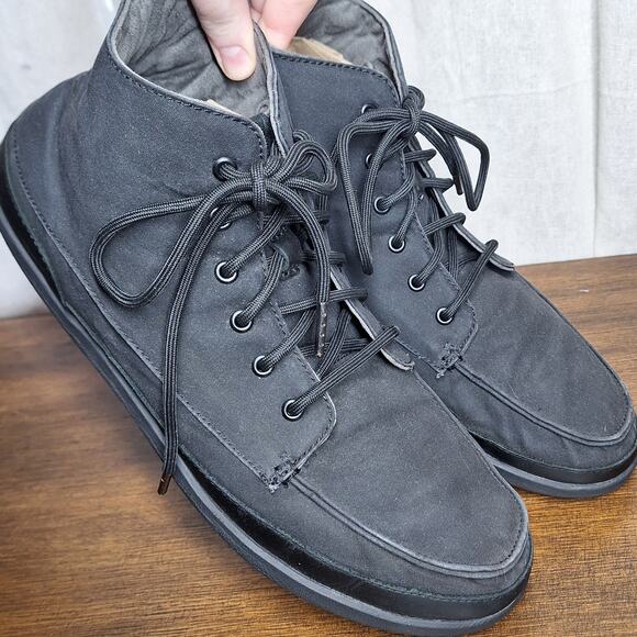 Olukai Nalukai Kappa boots mens 11.5 canvas Hightop shoes black chukka boots main image 9